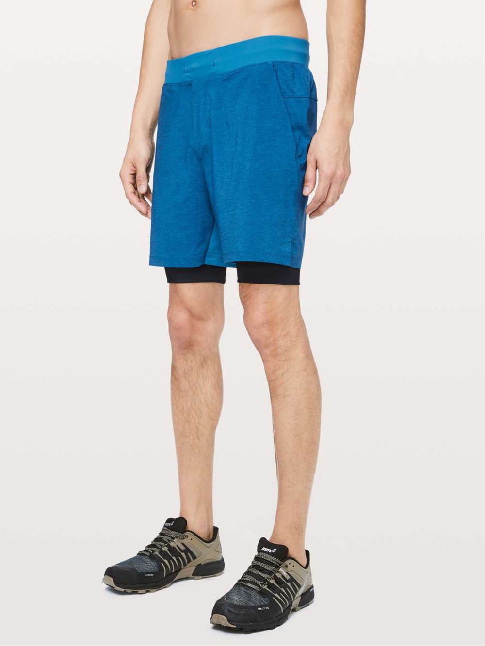 Lululemon T.H.E. Short 7” Nulux Liner Vivid Aqua Heathered Men’s Size Medium